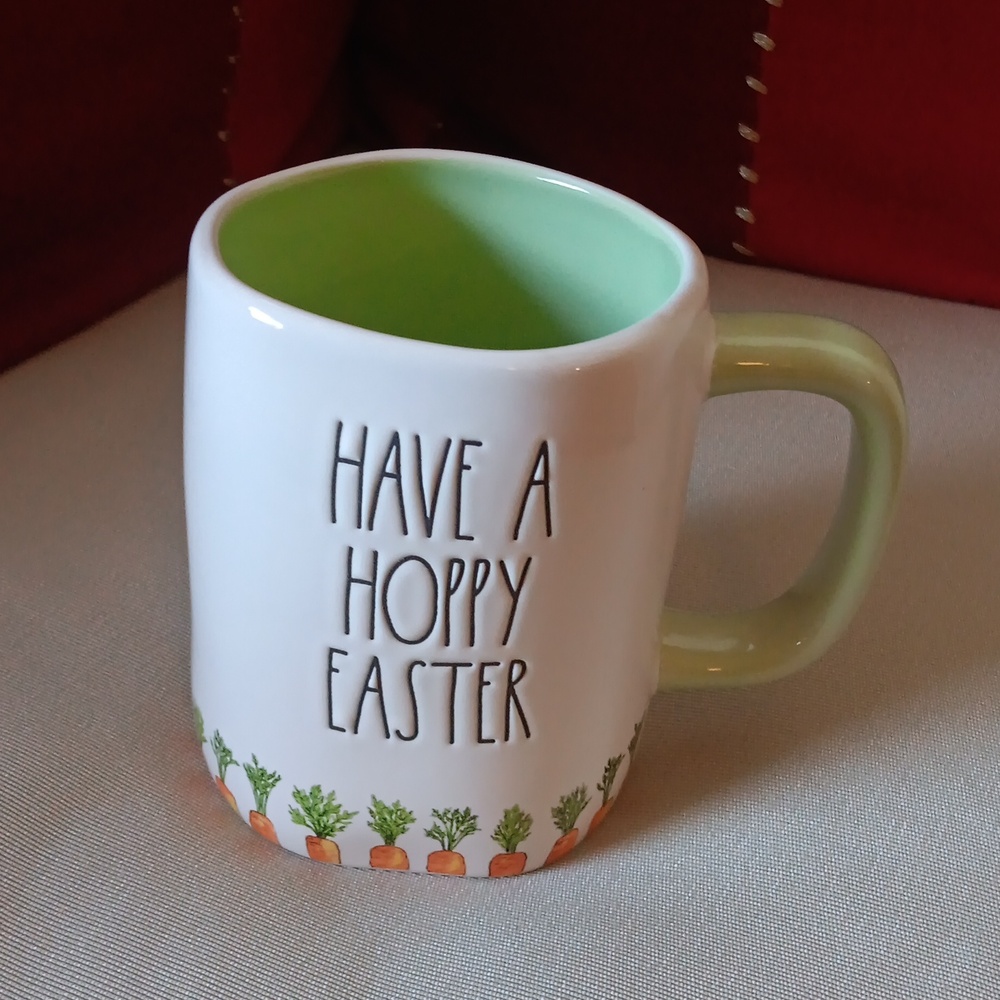 Rae Dunn Easter Mug with Green Handle